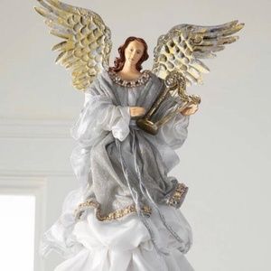 NWT Balsam Hill Silver Angel Christmas Tree topper